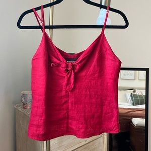 Reformation linen tie front tank